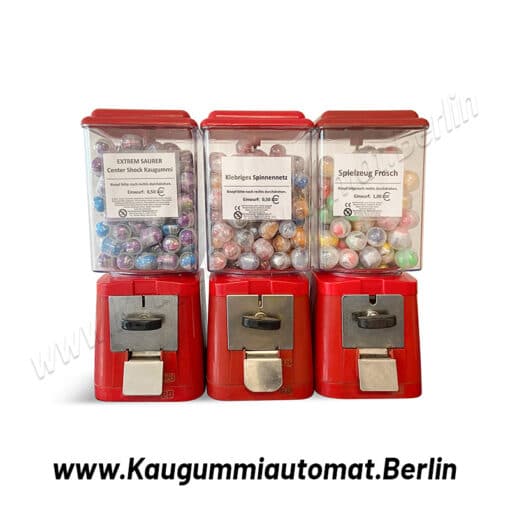 kaugummiautomat 3 schacht set komplett automaten