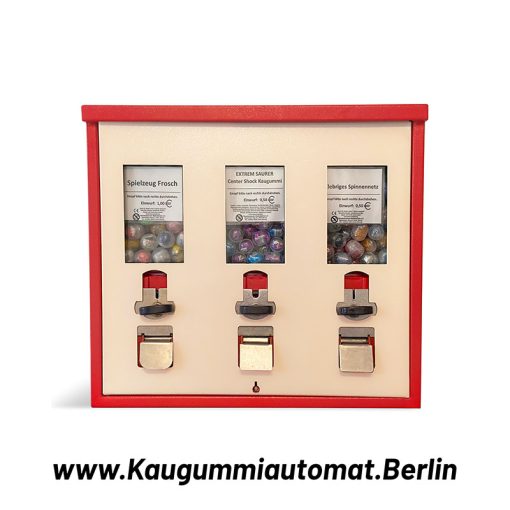 kaugummiautomat 3 schacht set komplett beispiel fuellung