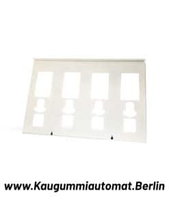 Weiße Frontplatte für 4-Schacht-Automat – Ersatz- und Designfront für Kapselautomaten