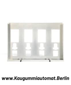 Frontplatte für 4-Schacht-Automaten – Rückansicht der weißen Automatenfront