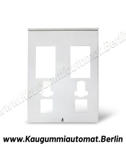 weisse 2er-Frontplatte für Kaugummiautomat