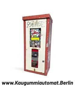 Kaugummiautomat 1 Schacht mit weißer Frontklappe mieten für Messen und Events