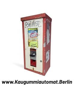 1-Schacht-Automat von 1980 mieten – klassischer Kaugummiautomat im Retro-Stil