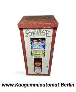 Vollgemalter Kaugummiautomat im Berliner Straßenlook mieten für Events