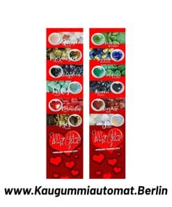 Auswahl unterschiedlicher Herzsteine für Automatenfüllung