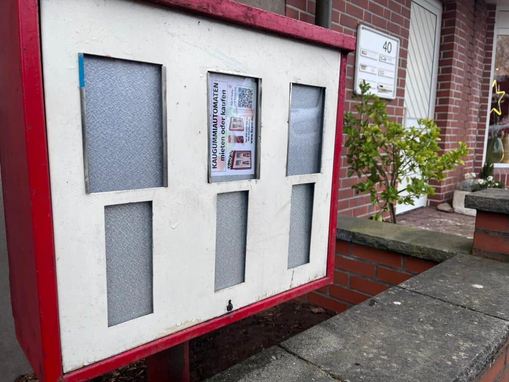 Winterpause beim Kaugummiautomaten