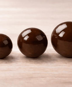 Dunkelbraune Holzkugeln #4F2C1D glänzend lackiert