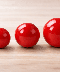 Crimson rote Holzkugeln glänzend lackiert in 30, 35 und 40 mm Durchmesser