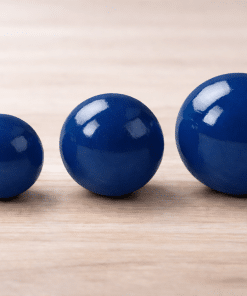 Dunkelblaue Holzkugeln #004B87 glänzend lackiert
