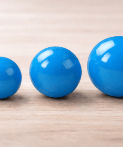 Blaue Holzkugeln #00A2E1 glänzend lackiert