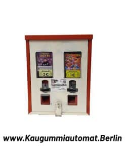 Kaugummiautomat 2 Schacht moderne Frontplatte extra Schloss