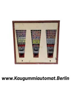 Gebrauchter Kaugummiautomat 3 Schacht mit Schutzgitter