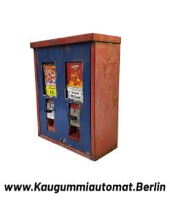 kaugummiautomat 2 schacht rot blau gebraucht vintage