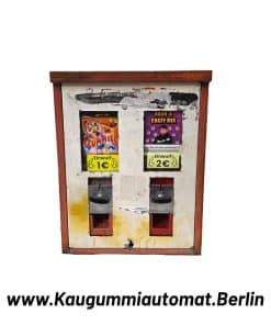 kaugummiautomat 2 schacht gebraucht rot weiss graffiti vintage