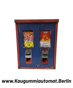 kaugummiautomat frontplatte blau retro vintage fuellung